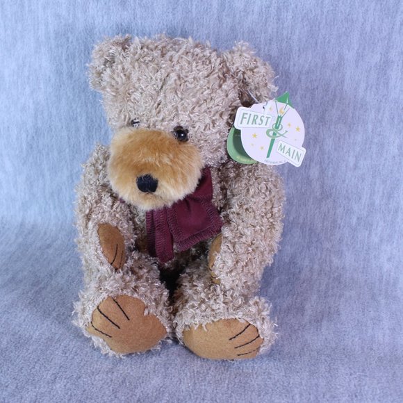 First & Main SCRAGGLES Teddy Bear Plush 9" Stuffed Animal NEW Toy - Picture 5 of 6